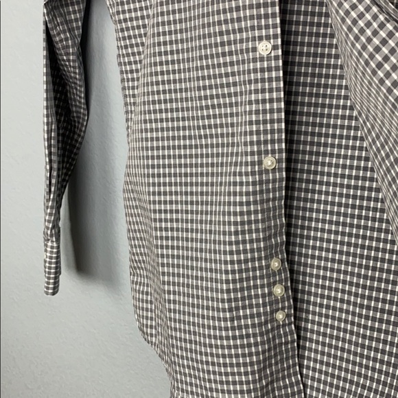 Michael Kors Gray Plaid Button Down Dress Shirt - Picture 4 of 8